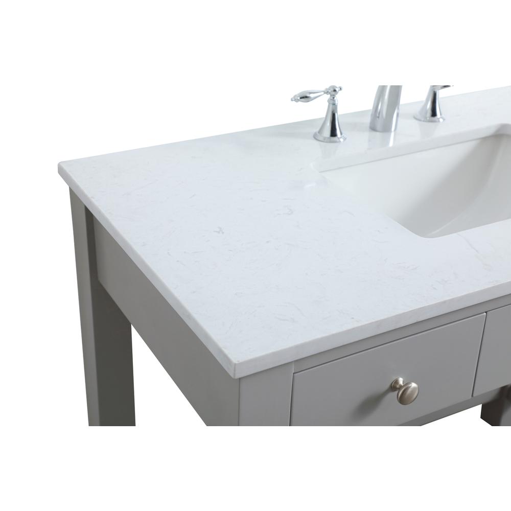 42 Inch ADA Compliant Bathroom Vanity In Grey. Picture 11