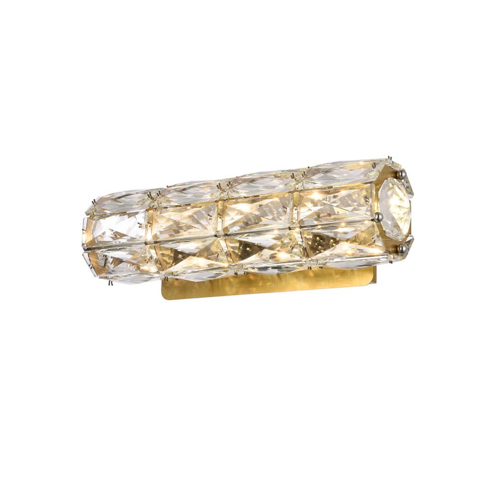 Valetta 12 inch LED linear wall sconce in gold. Picture 2