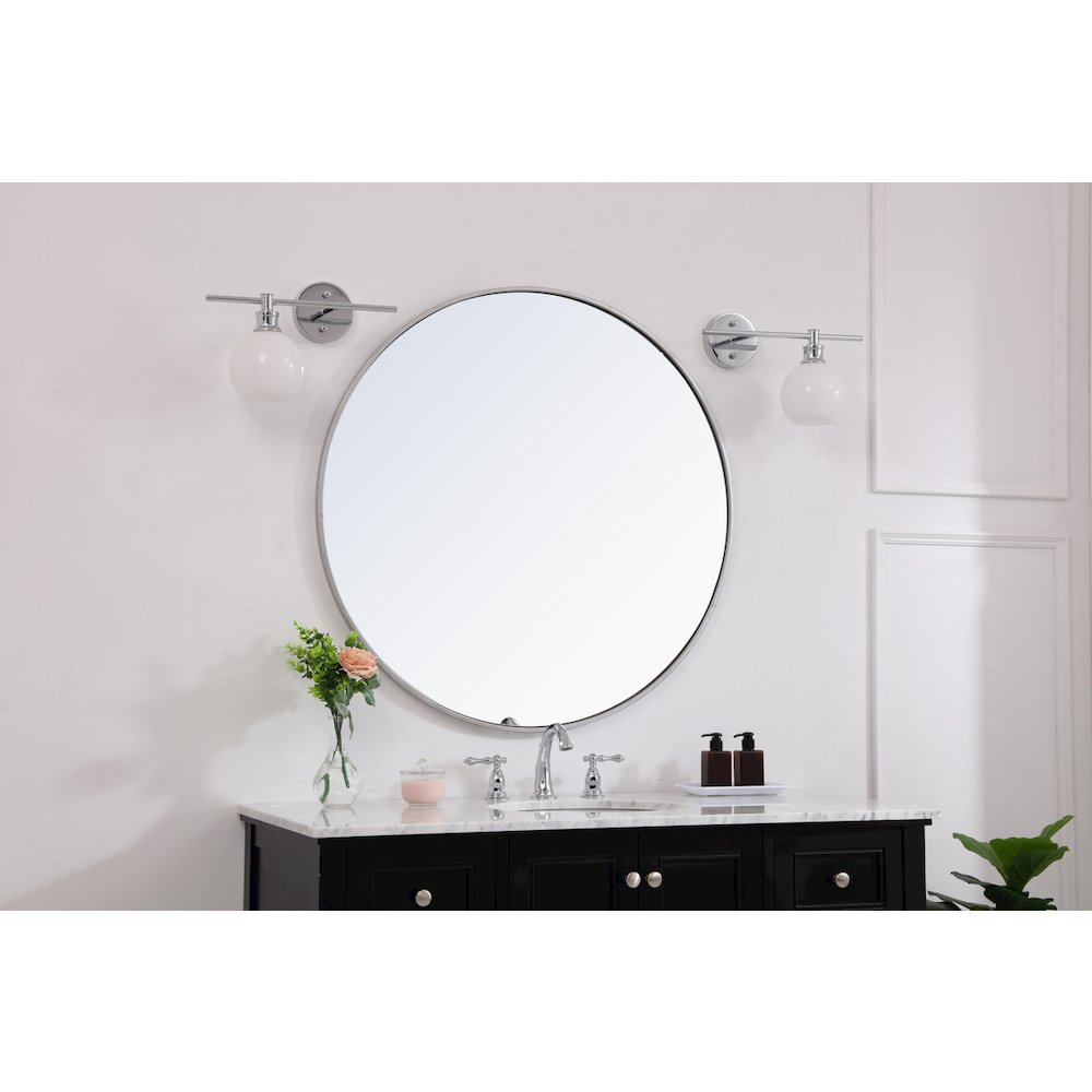 Collier 1 Light Chrome And Frosted White Glass Right Wall Sconce. Picture 10