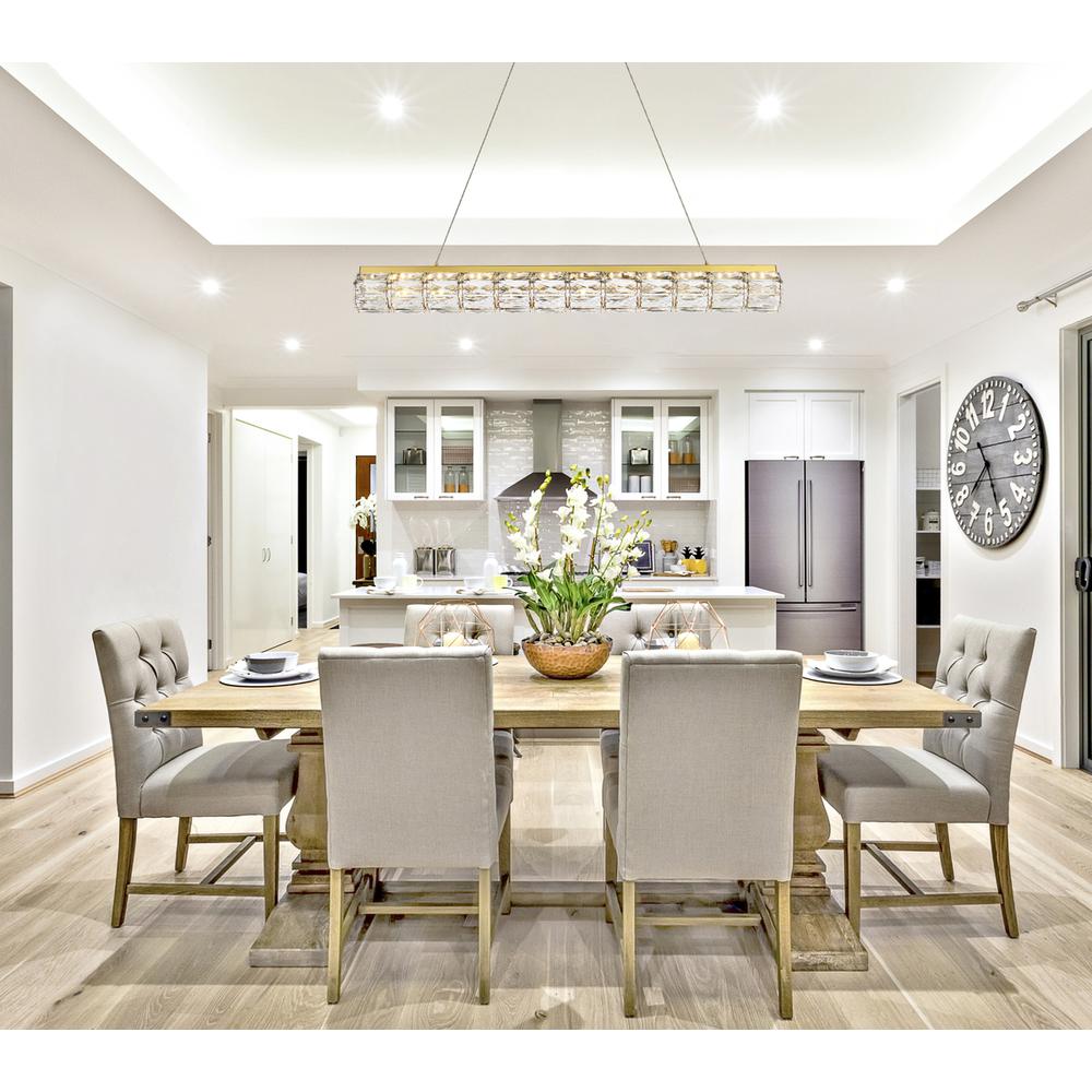 Valetta 36 inch LED linear pendant in gold. Picture 7