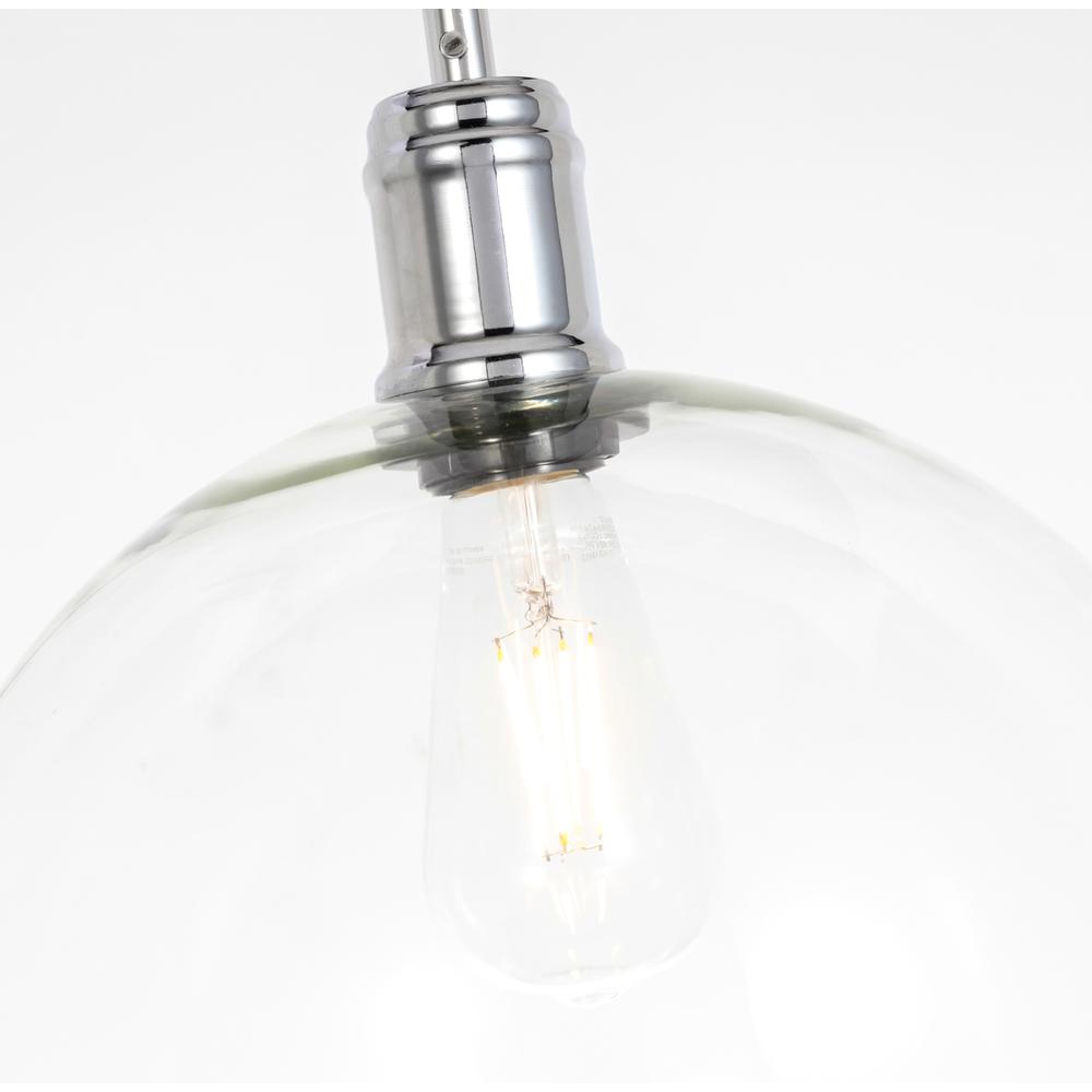 Emett 1 light Chrome and Clear glass pendant. Picture 10