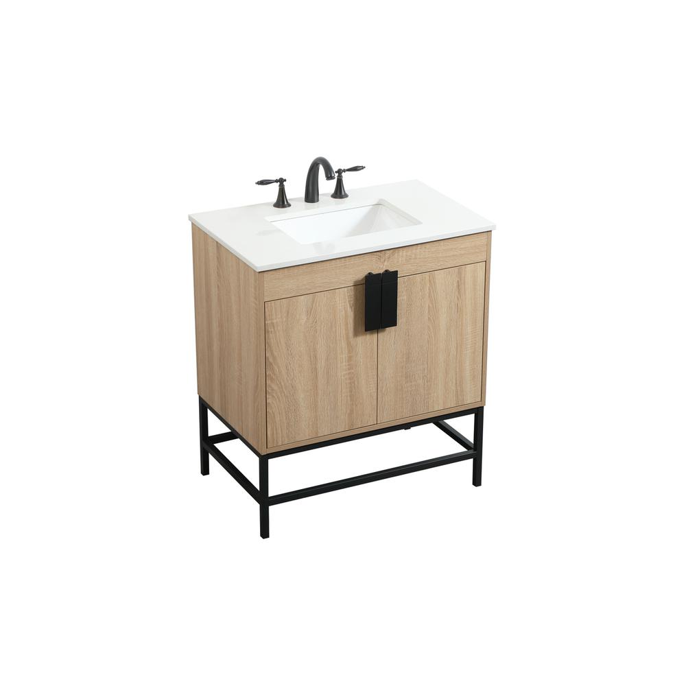 30 inch Single bathroom vanity in mango wood. Picture 8