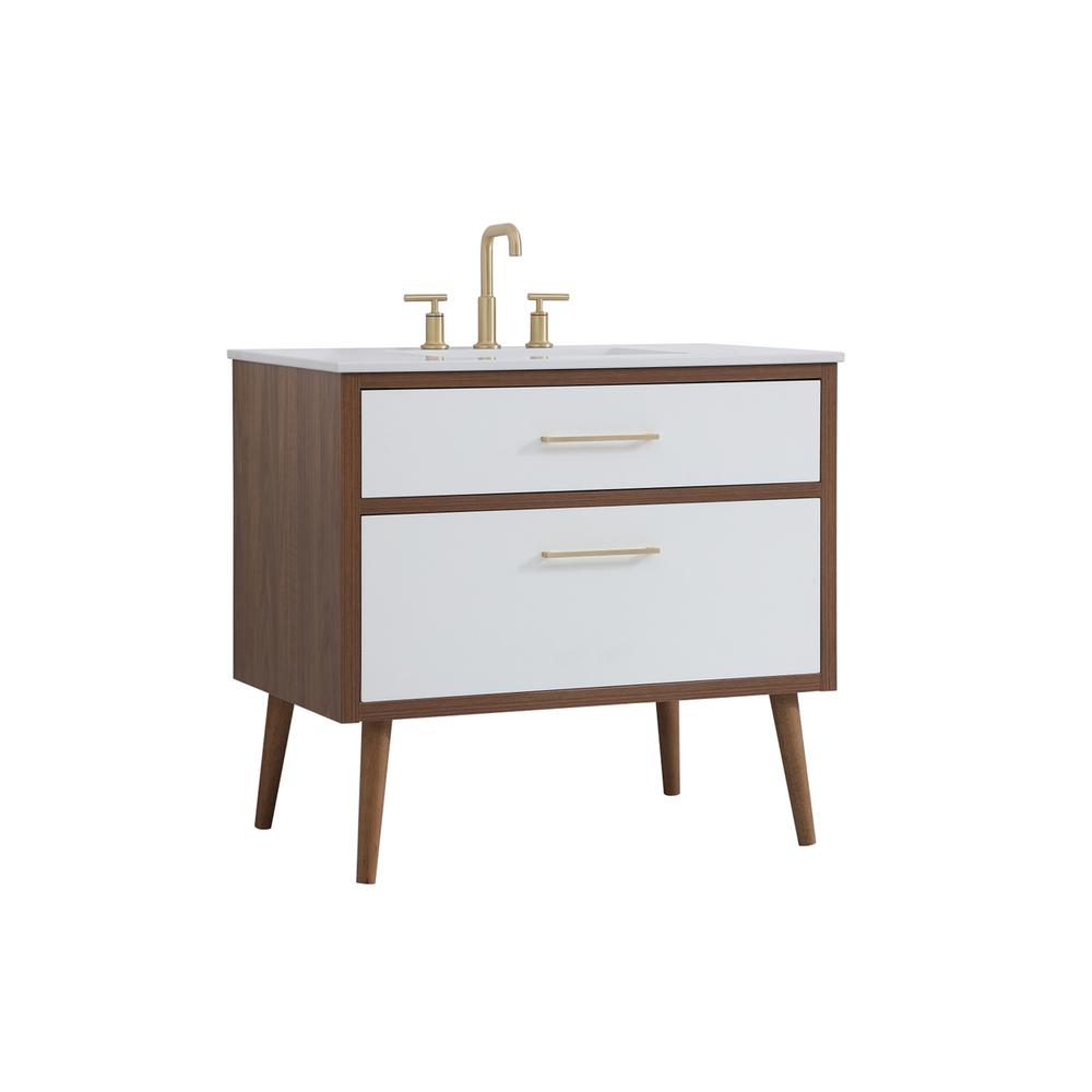 36 inch bathroom vanity in White. Picture 6