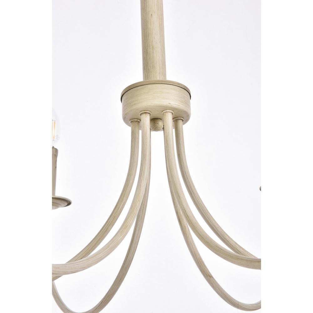 Brielle 6 lights pendant in weathered dove. Picture 4