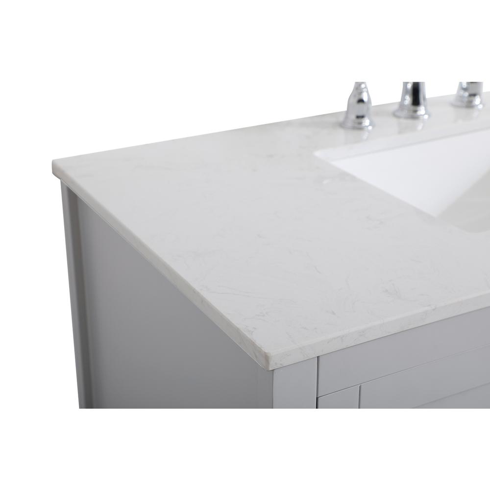 42 inch Single Bathroom Vanity in Grey. Picture 11