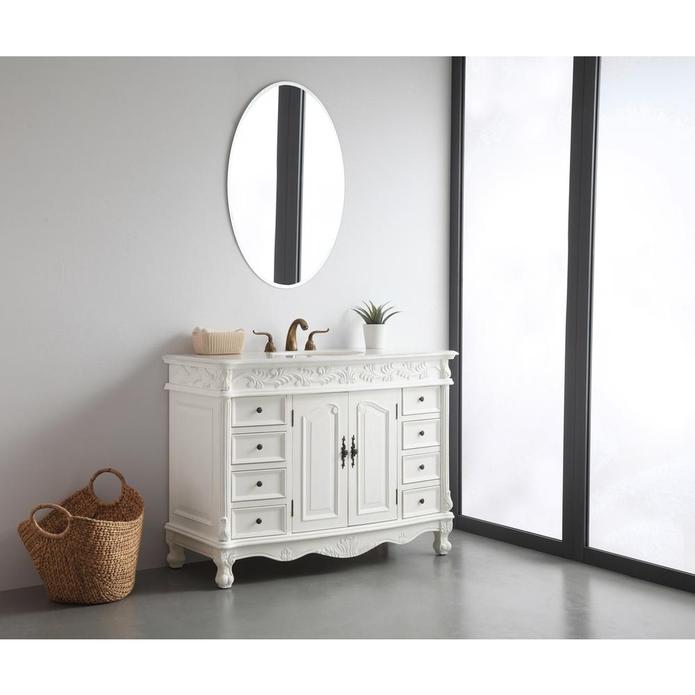 48 inch Single Bathroom vanity in Antique White. Picture 2