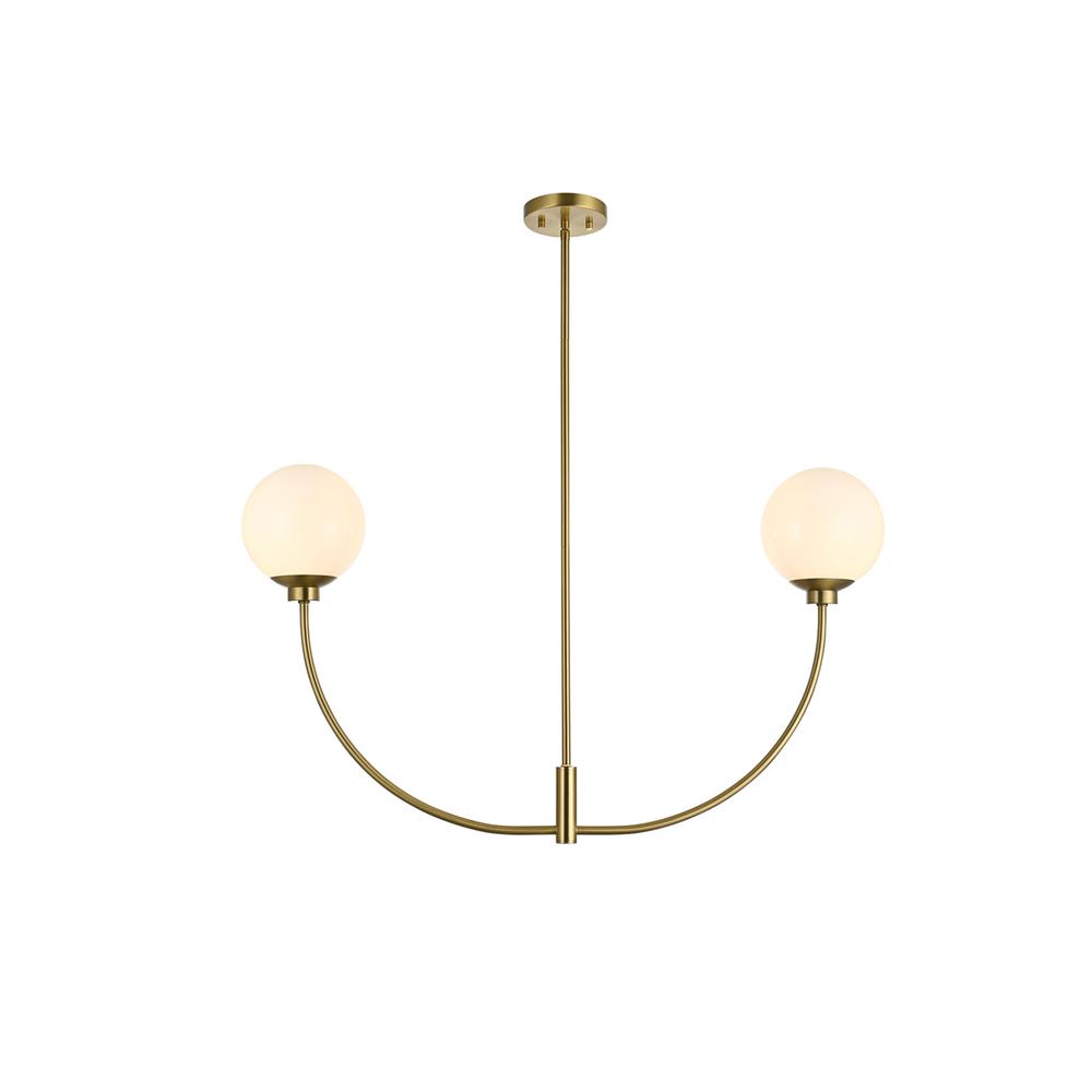 Nyomi 36 inch chandelier in Satin Gold. Picture 1