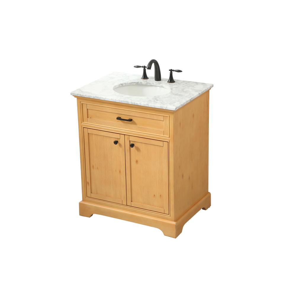 30 inch Single bathroom vanity in natural wood. Picture 8