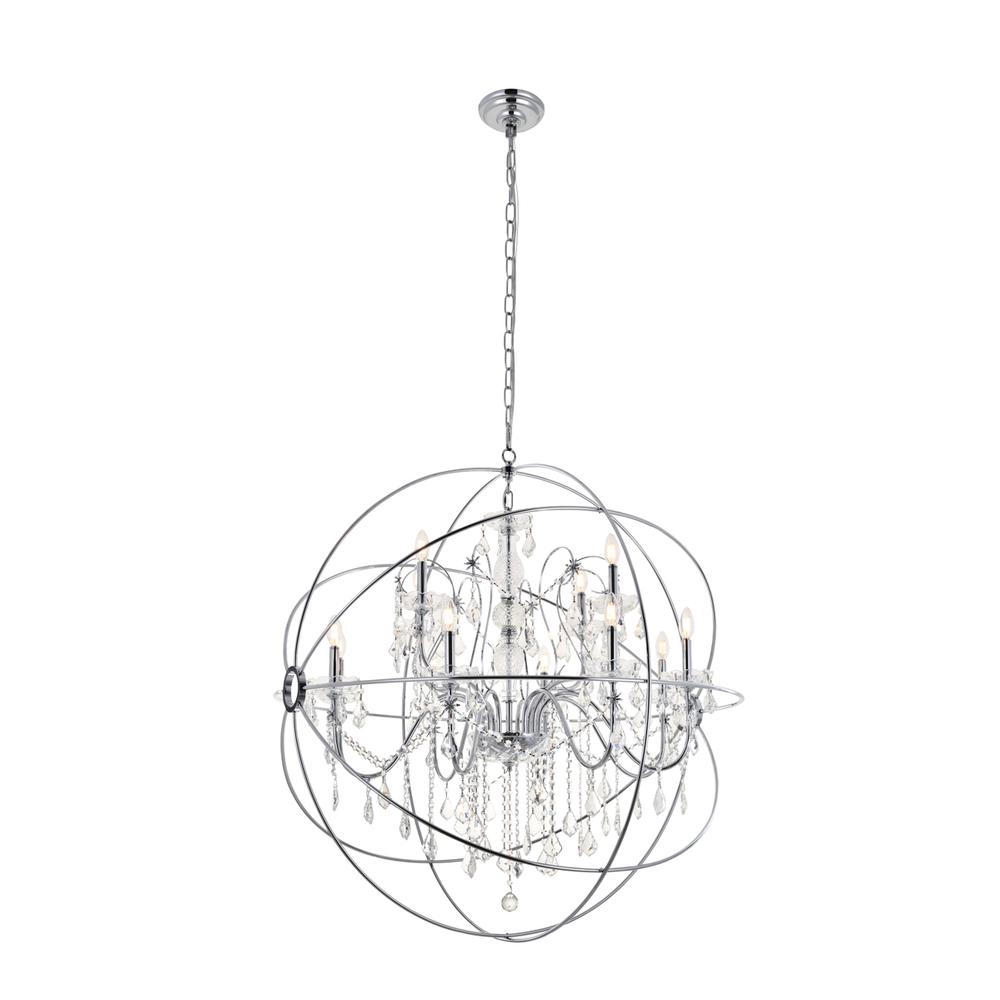 Cordelia 12 Light Chrome Crystal Pendant. Picture 2