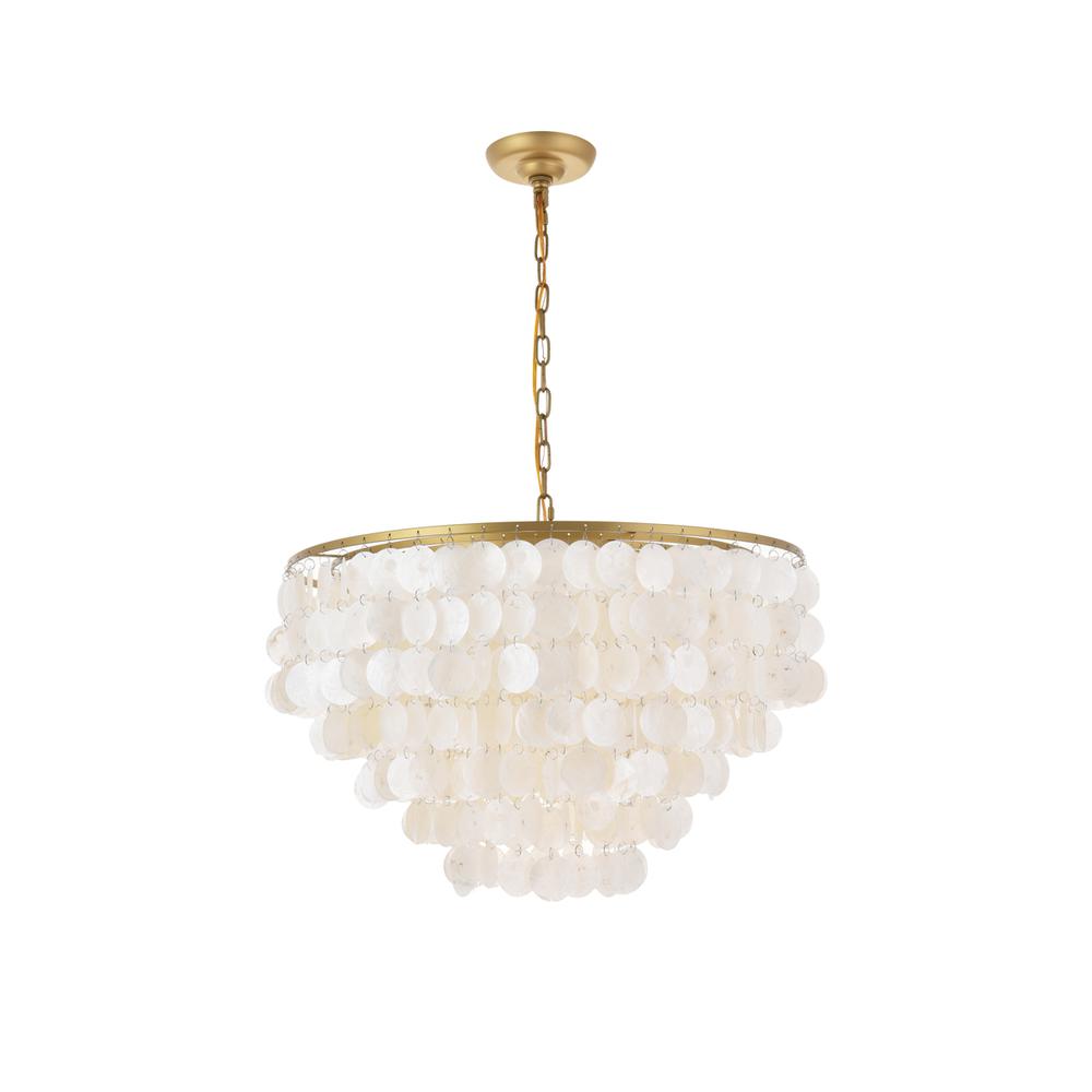 Selene 6 light Brass Pendant. Picture 2