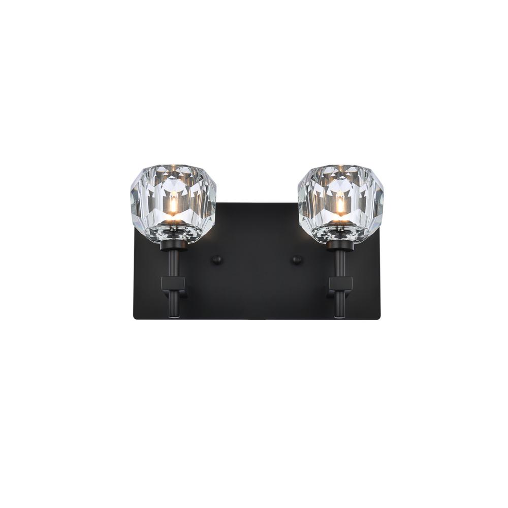 Graham 2 Light Wall Sconce in Black. Picture 1