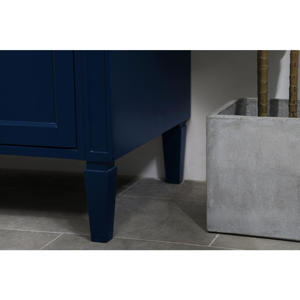 40 inch Single bathroom vanity in blue. Picture 5