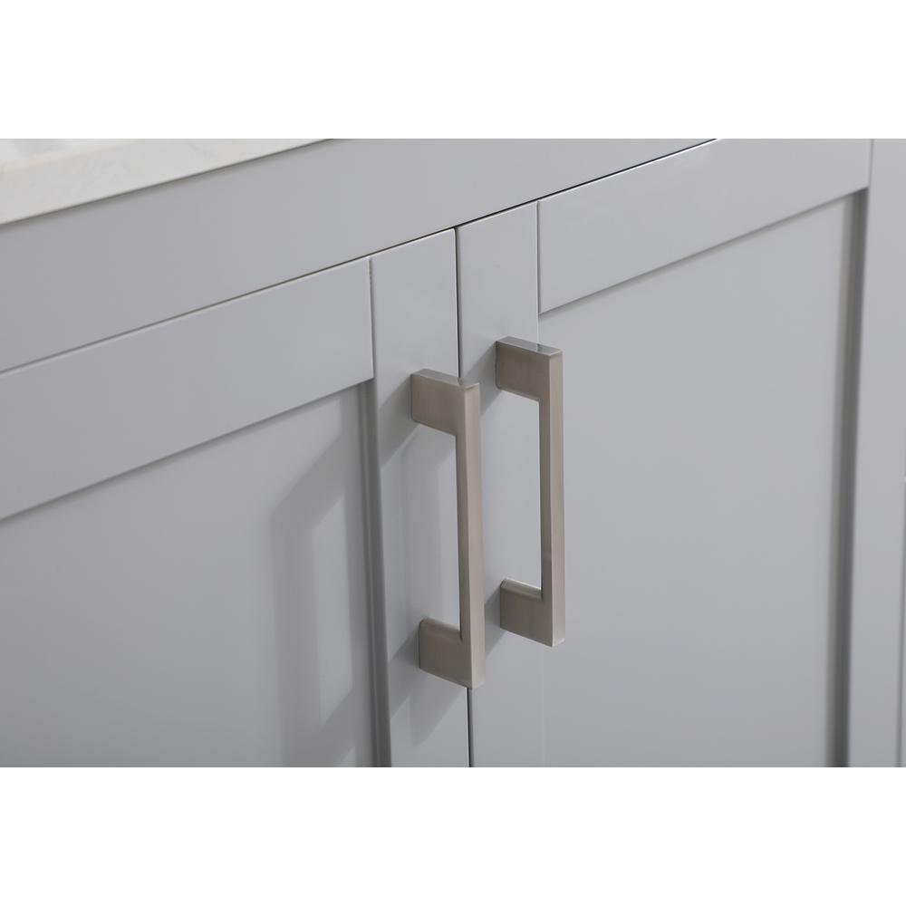42 inch Single Bathroom Vanity in Grey with Backsplash. Picture 5