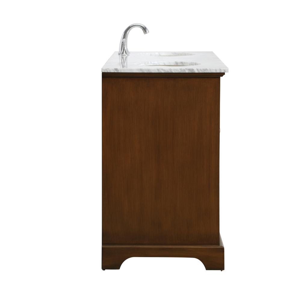 60 In. Double Bathroom Vanity Set In Teak. Picture 10