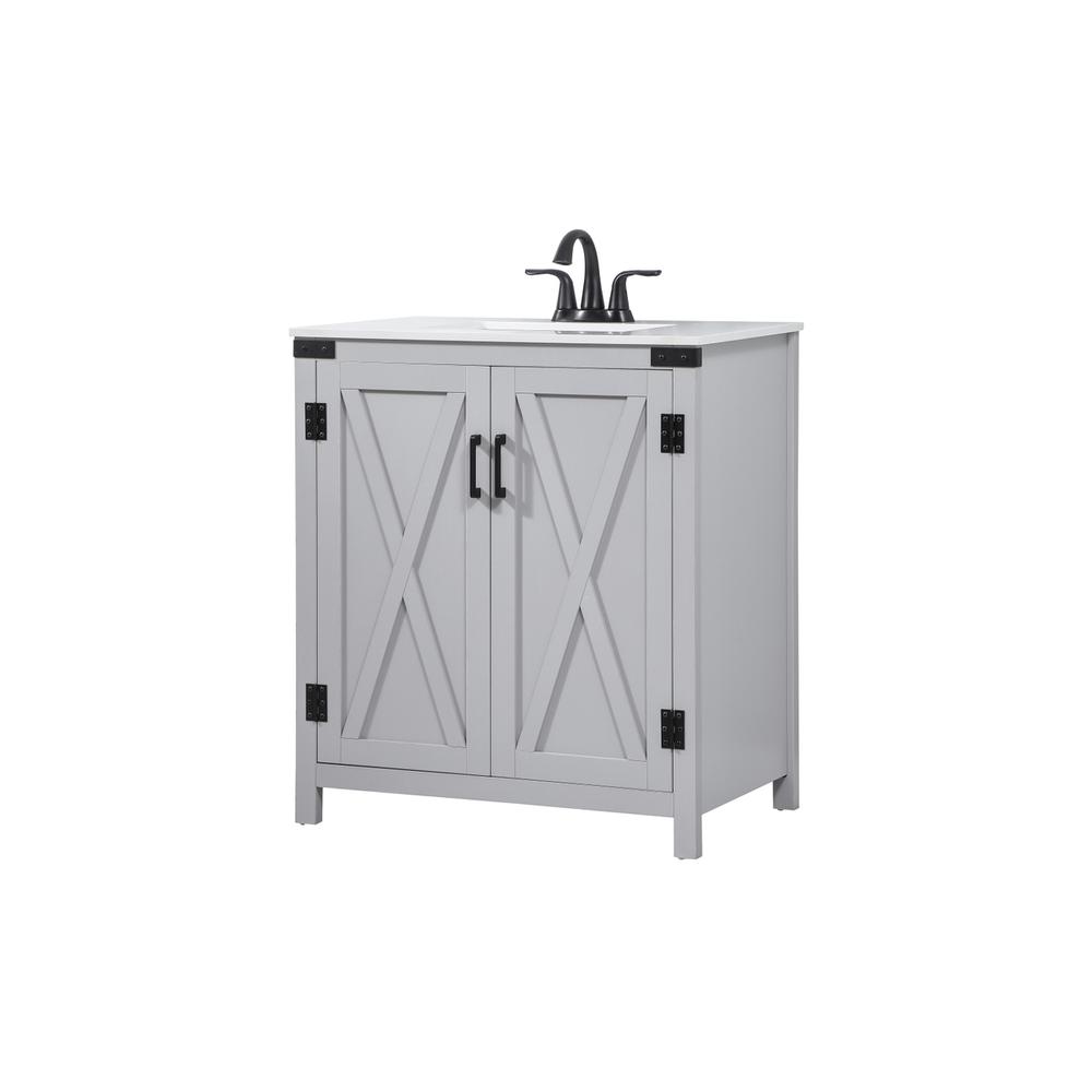 30 inch Single bathroom vanity in grey. Picture 7