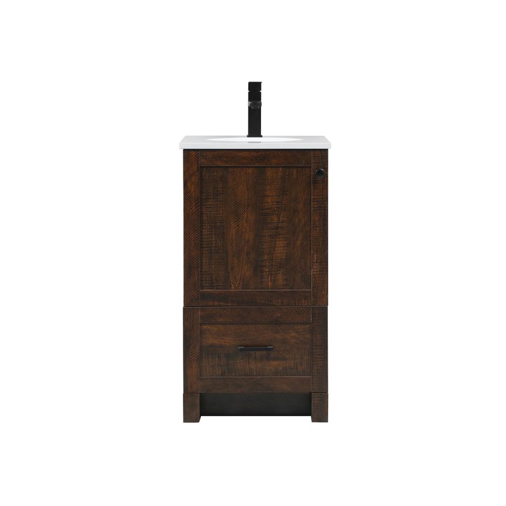 18 inch Single bathroom vanity in expresso. Picture 1