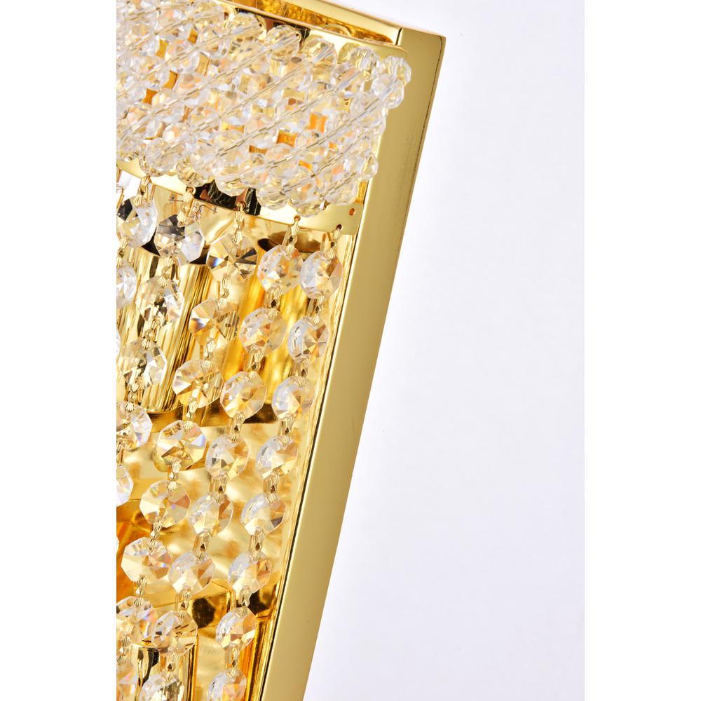 Primo 4 light Gold Wall Sconce Clear Royal Cut Crystal. Picture 6