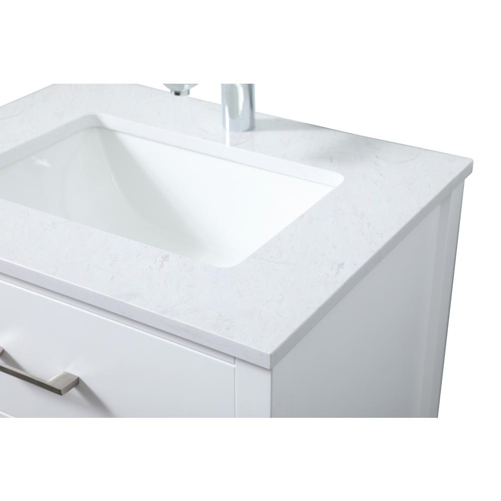 24 Inch SIngle Bathroom Vanity In White. Picture 11