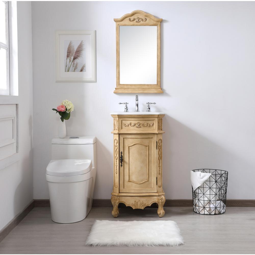 24 inch Single Bathroom vanity in Antique Beige. Picture 7