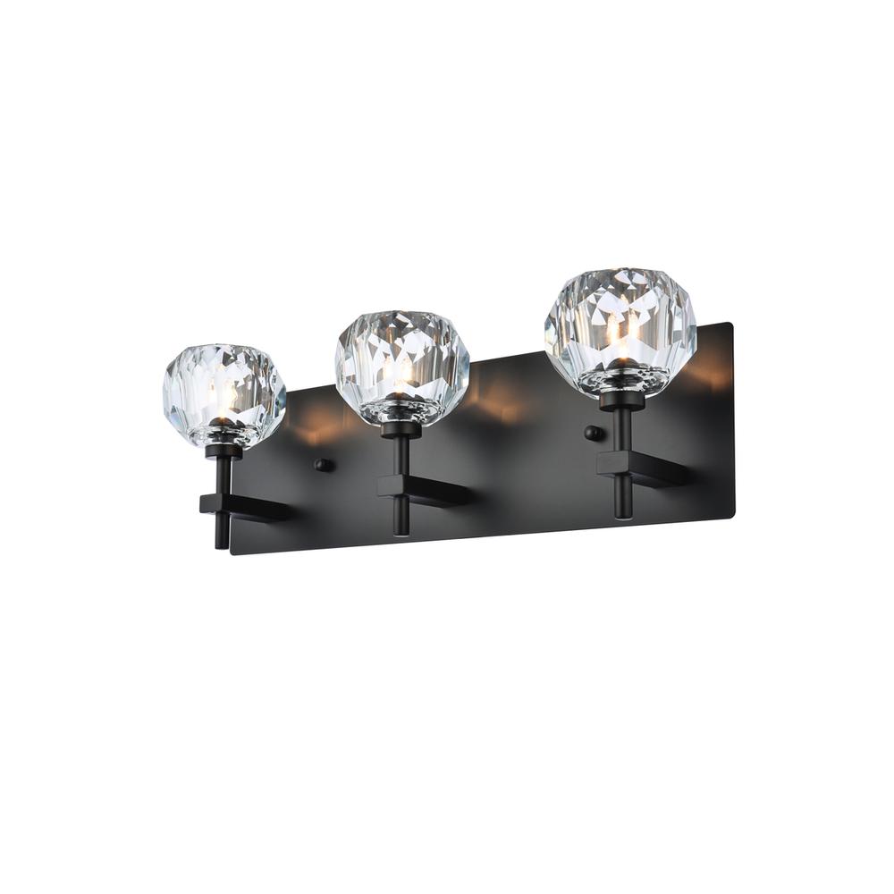 Graham 3 Light Wall Sconce in Black. Picture 2