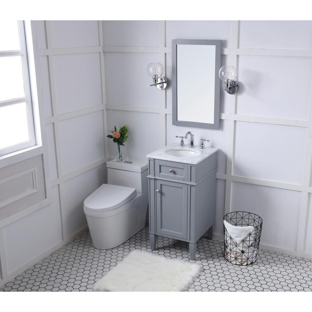 18 in. Single Bathroom Vanity set in grey. Picture 11