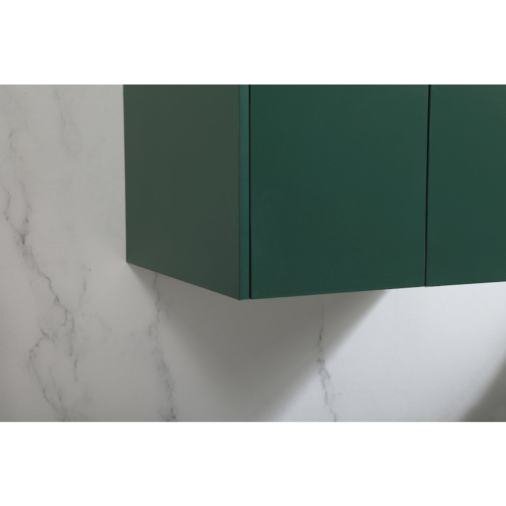 24 Inch Single Bathroom Vanity In Green With Backsplash. Picture 7