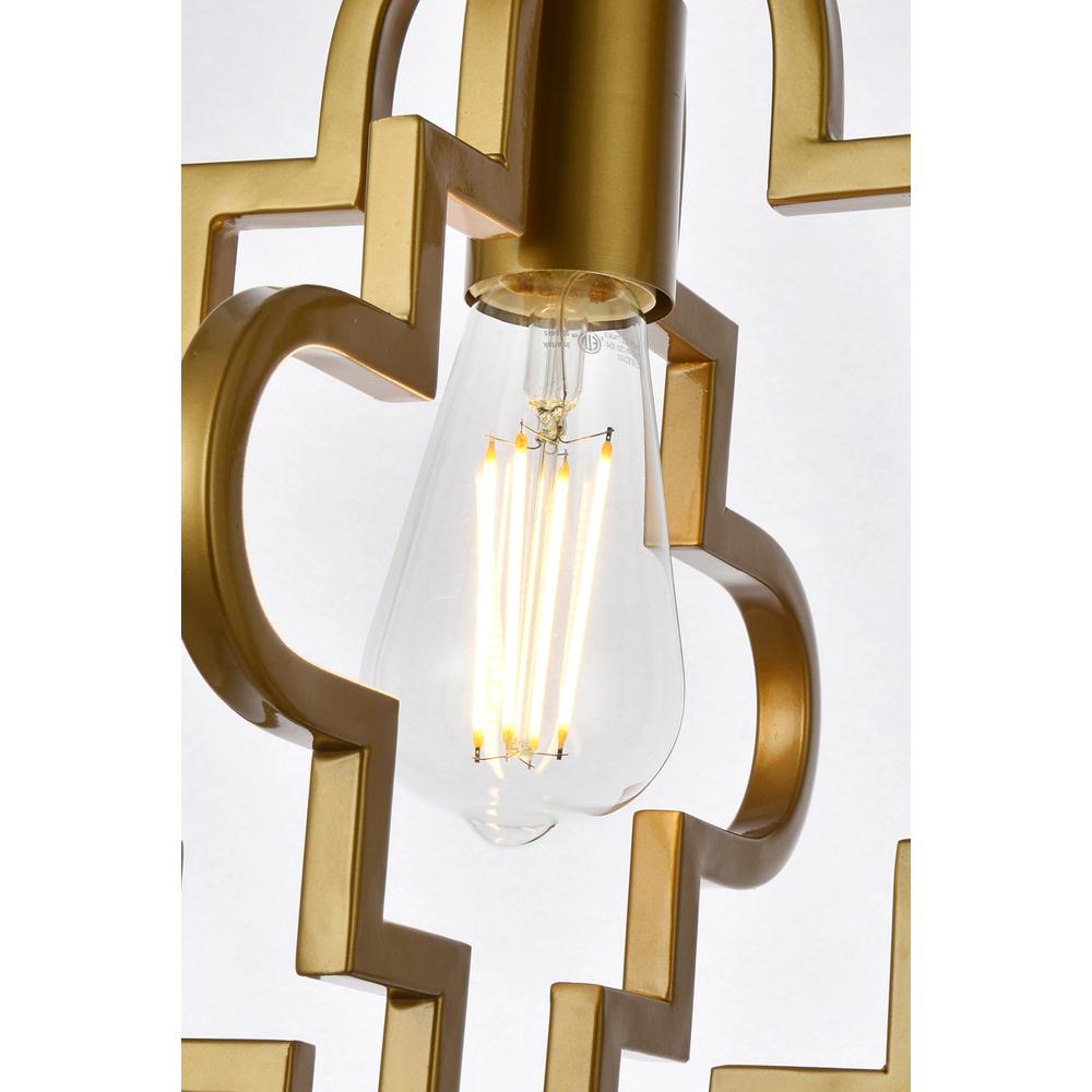 Sandara 1 light pendant in brass. Picture 4
