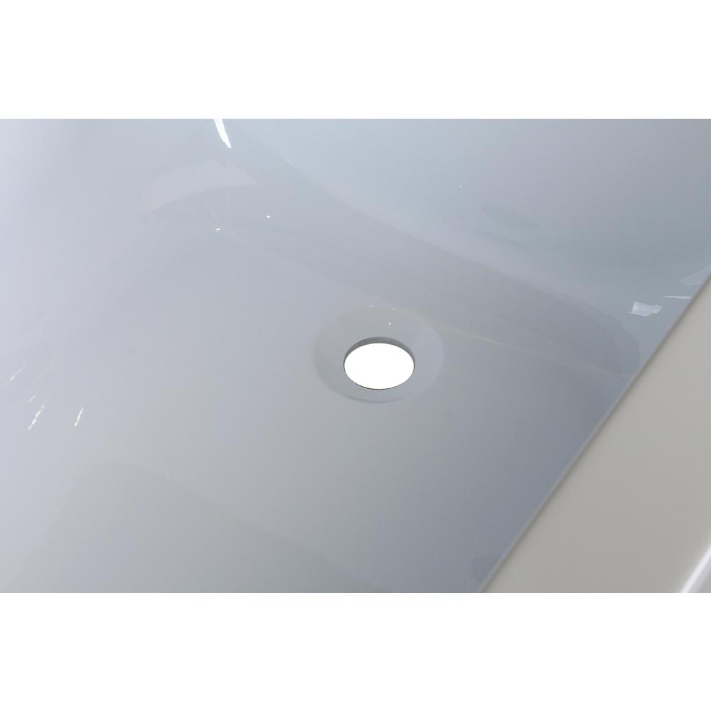 Alcove soaking bathtub 32x60 inch right drain in glossy white. Picture 11