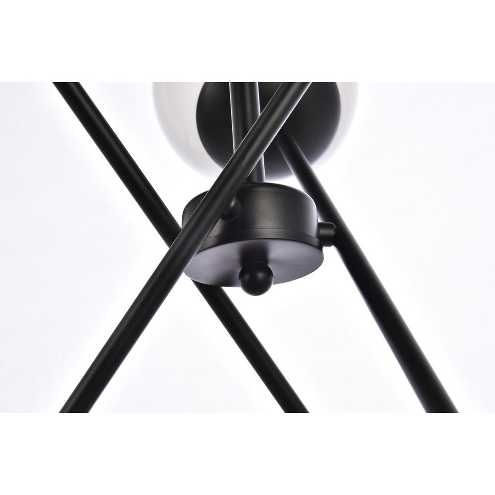 Axl 24 inch pendant in black with white shade. Picture 3