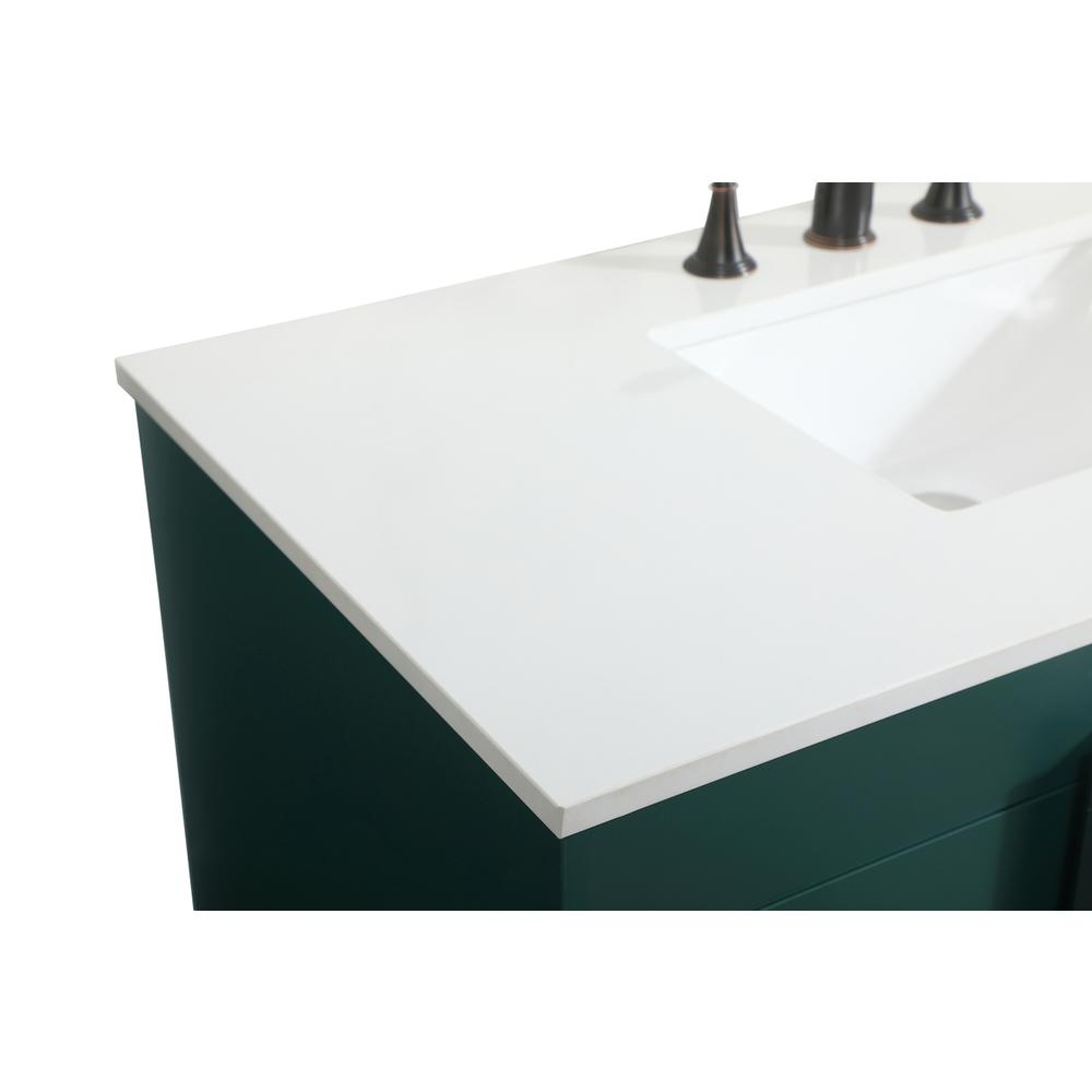 42 inch Single bathroom vanity in green. Picture 11