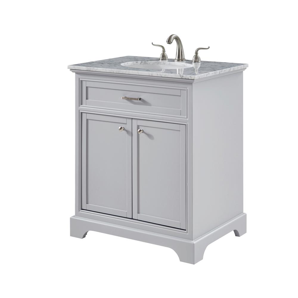30 In. Single Bathroom Vanity Set In Light Grey. Picture 2
