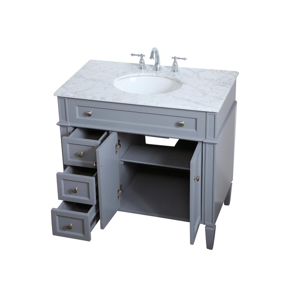 36 inch Single bathroom vanity in Grey. Picture 8