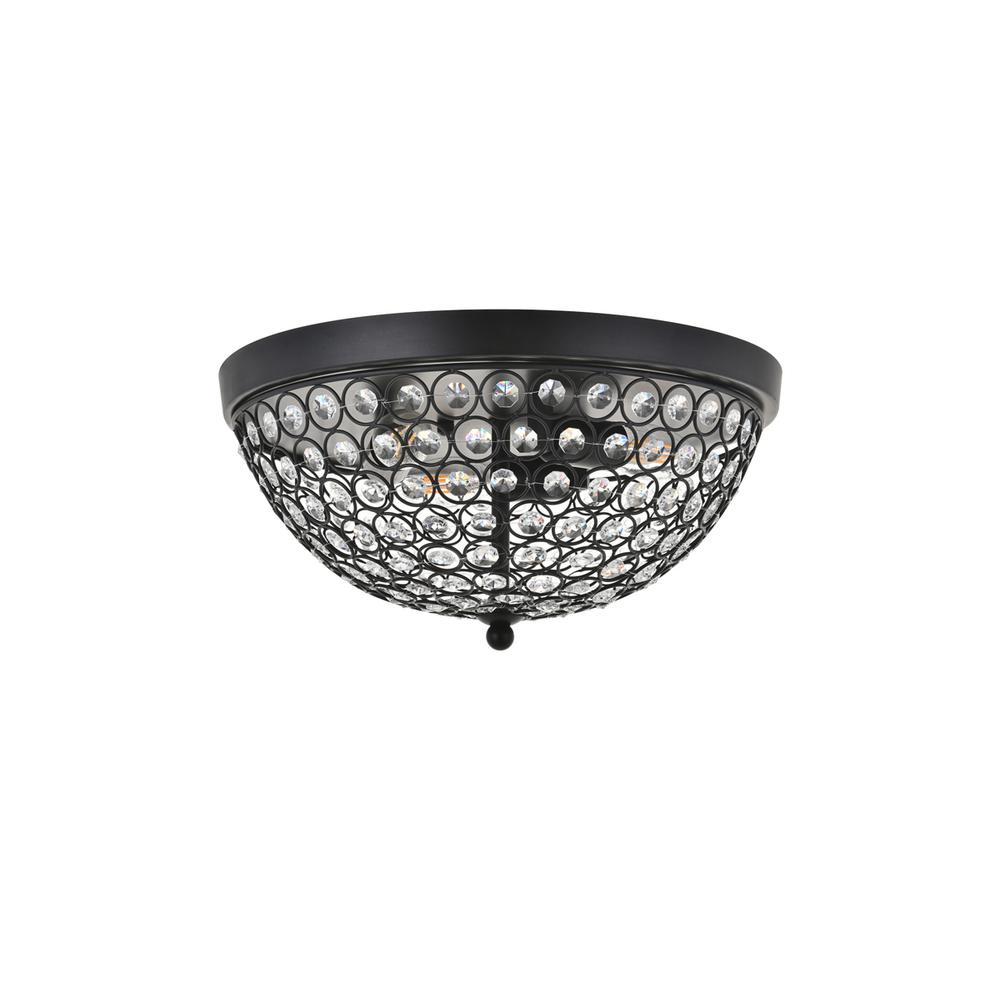 Taye 3 light Matte Black Flush Mount. Picture 2
