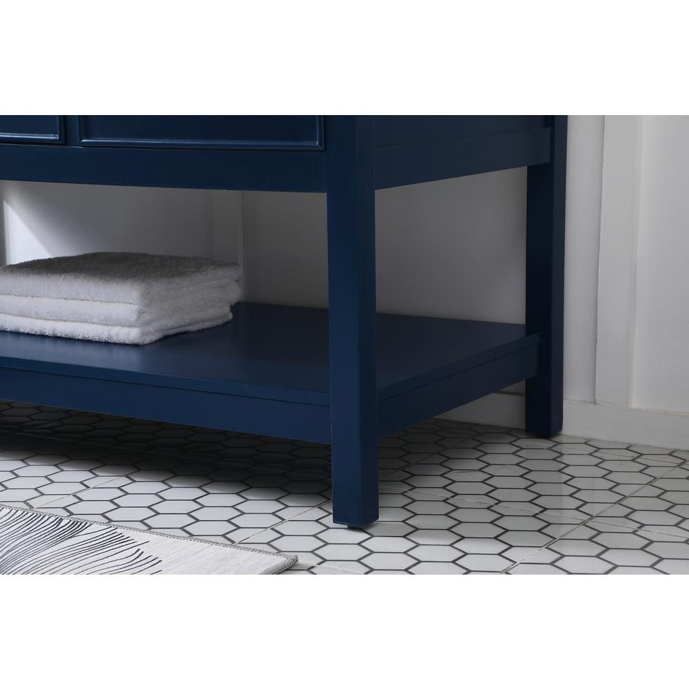 48 inch Single bathroom vanity in blue with backsplash. Picture 6