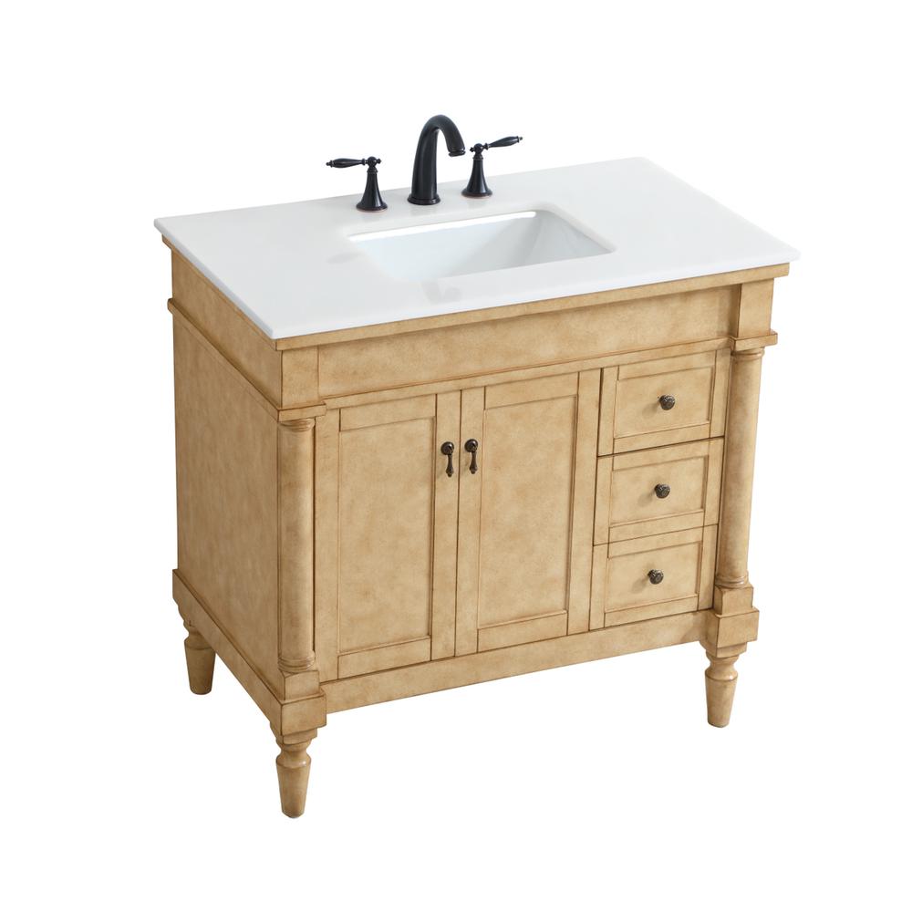 36 inch Single Bathroom vanity in Antique Beige. Picture 8
