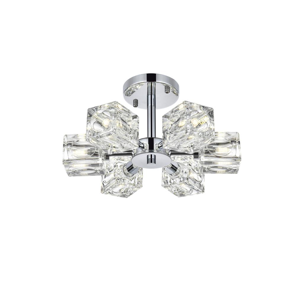 Lyra 14 inch Flush Mount in Chrome. Picture 2