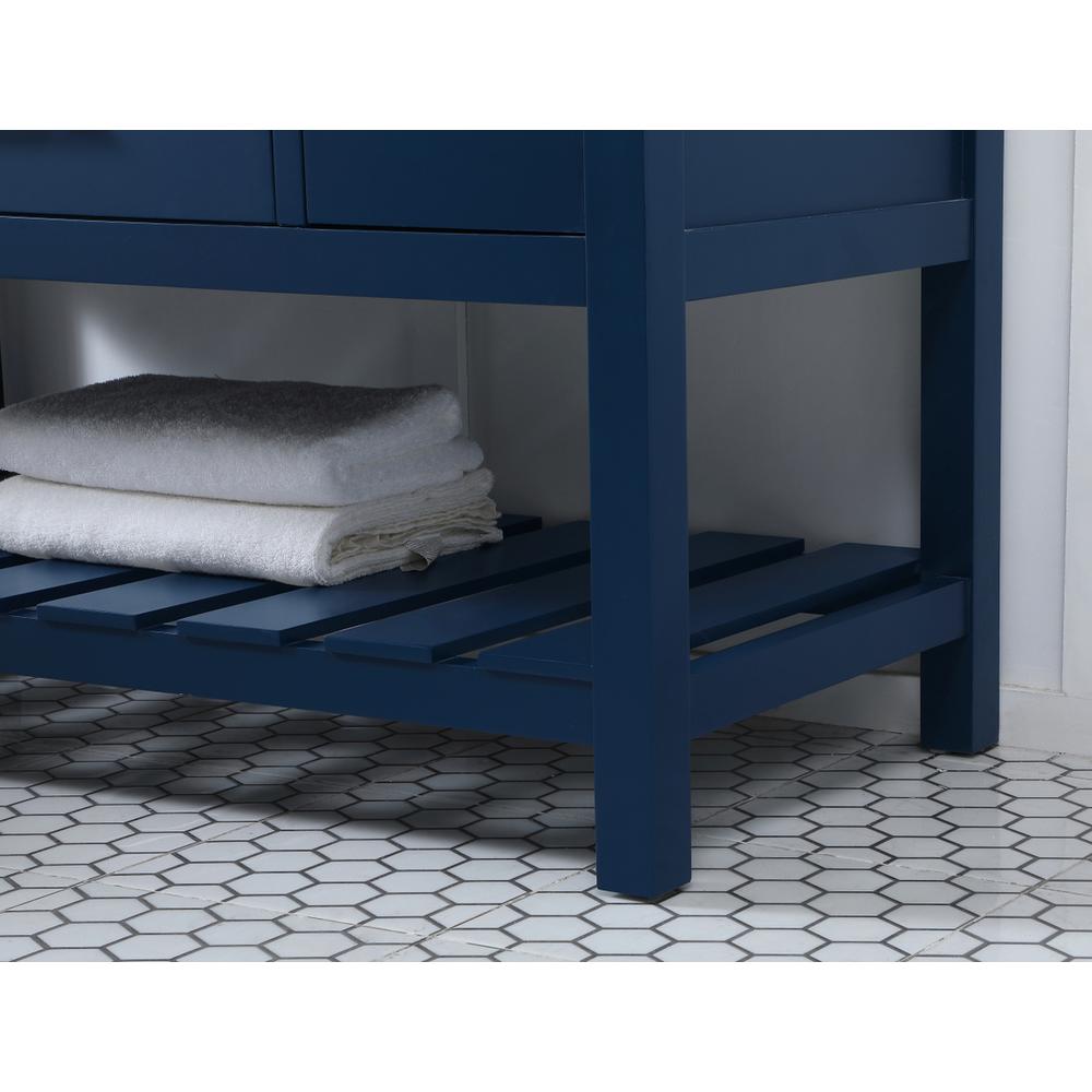 48 inch Single bathroom vanity in blue with backsplash. Picture 6