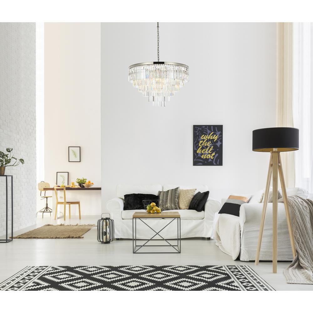 Sydney 33 light polished nickel Chandelier Clear Royal Cut Crystal. Picture 7