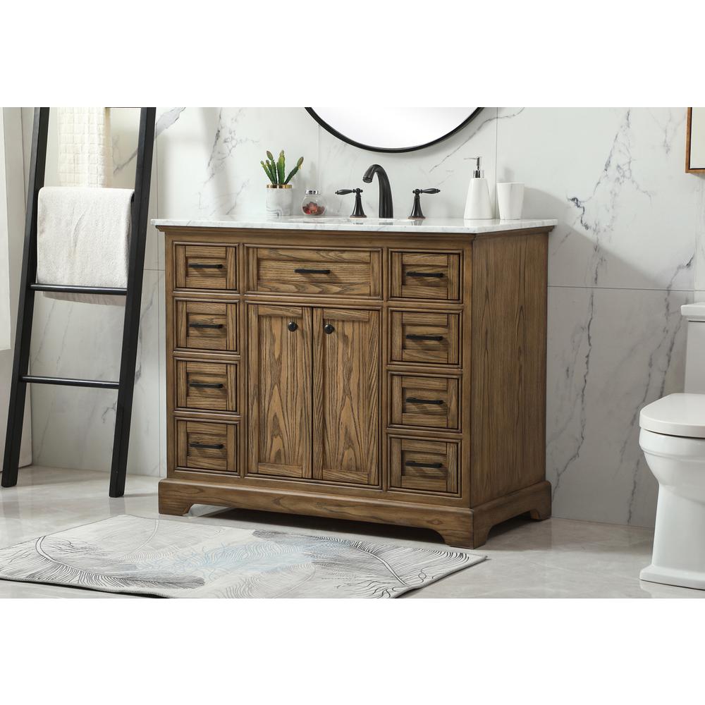 42 inch Single bathroom vanity in driftwood. Picture 2