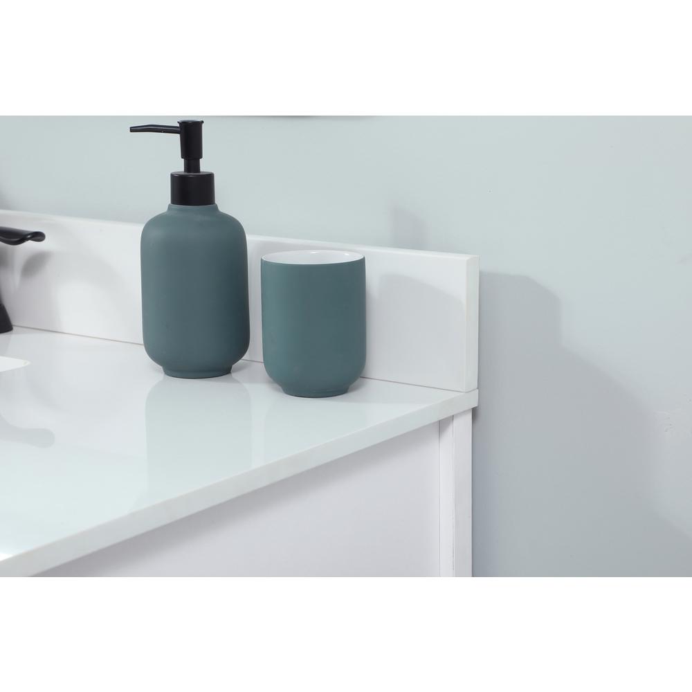 32 inch Single bathroom vanity in white with backsplash. Picture 5