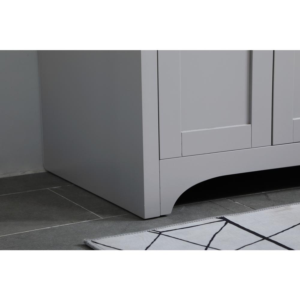 36 inch Single Bathroom Vanity in Grey with Backsplash. Picture 6