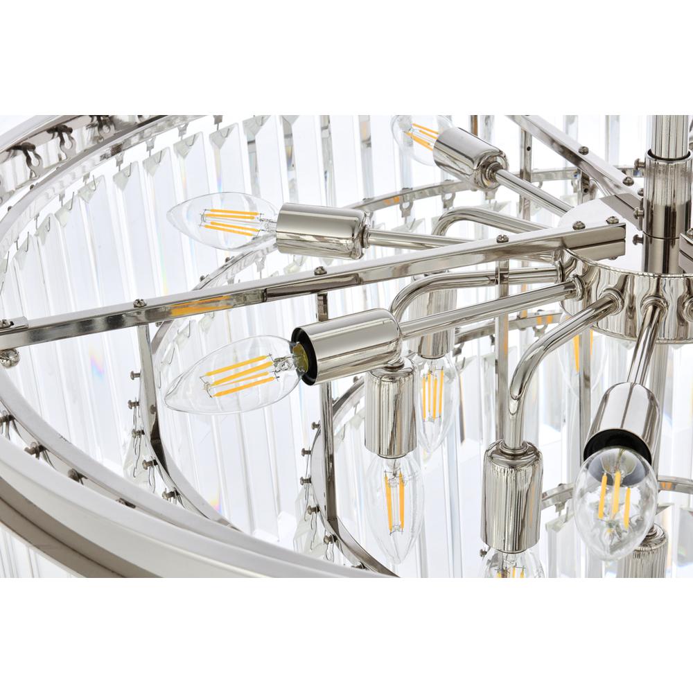 Sydney 17 light polished nickel Chandelier Clear Royal Cut Crystal. Picture 4