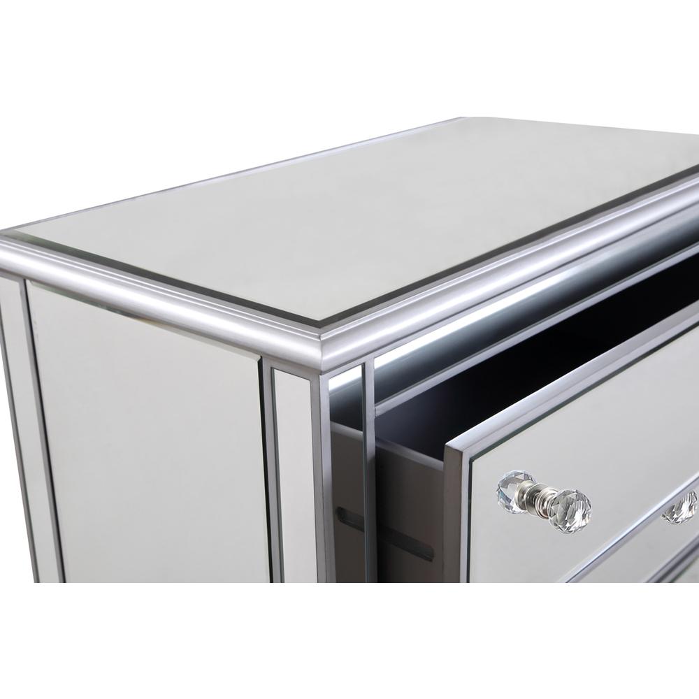 3 Drawer Bedside Cabinet 33 in.x 18 in.x 32 in. in silver paint. Picture 6