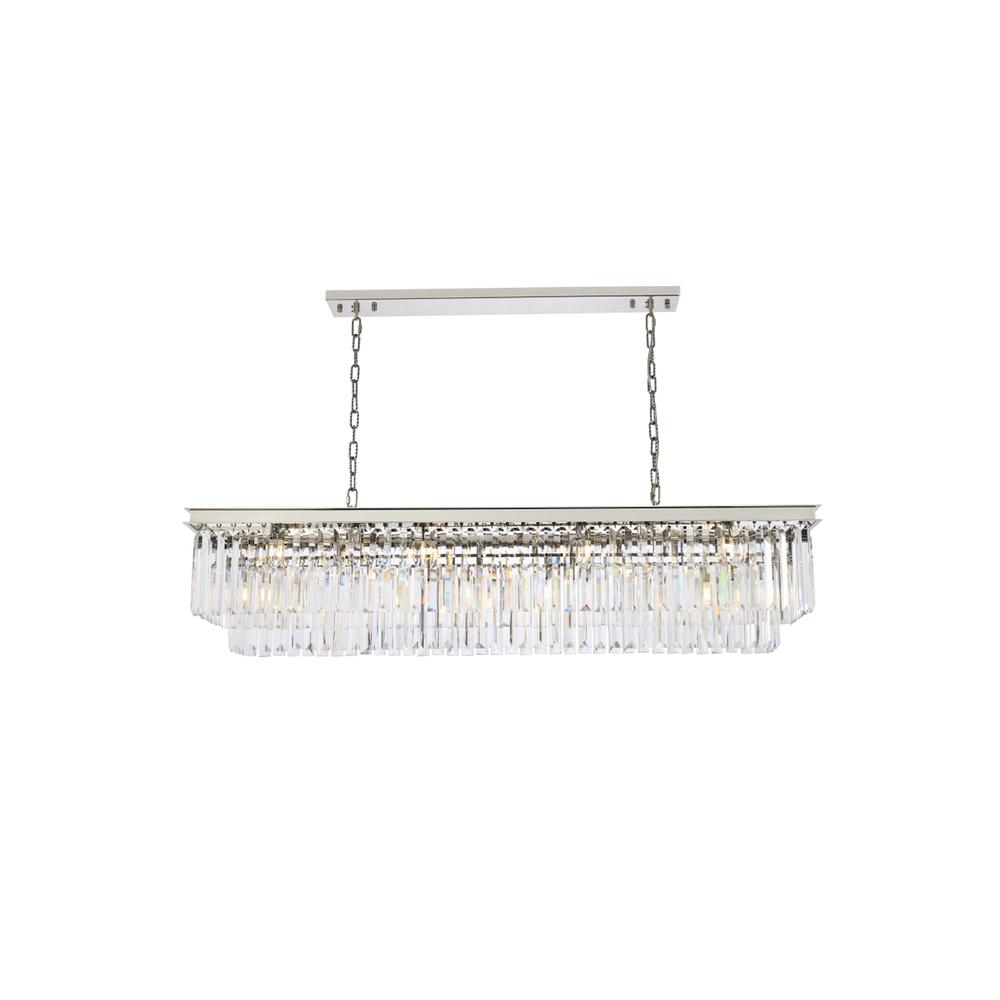 Sydney 12 light polished nickel Chandelier Clear Royal Cut Crystal. Picture 1