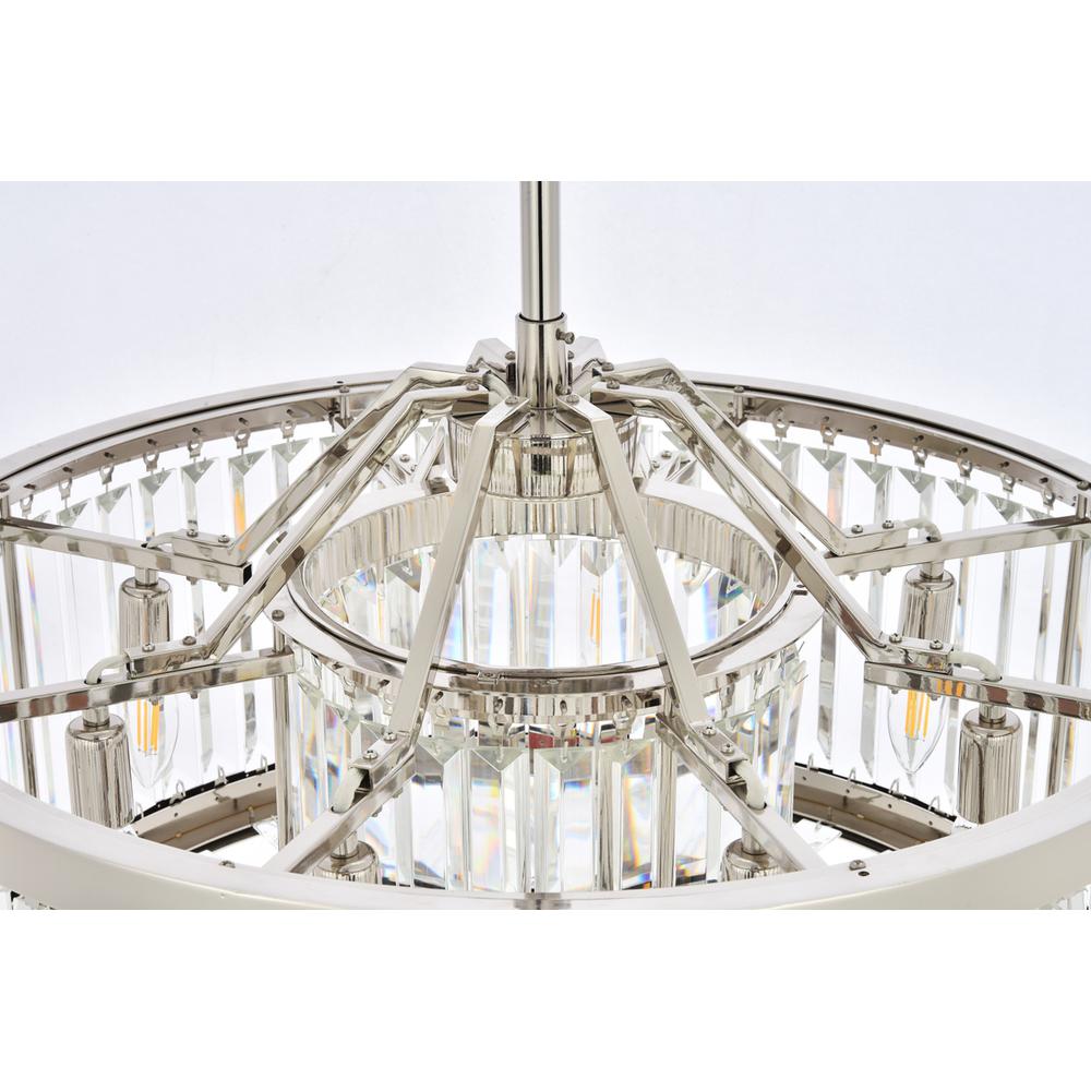 Chelsea 8 light polished nickel Chandelier Clear Royal Cut Crystal. Picture 4
