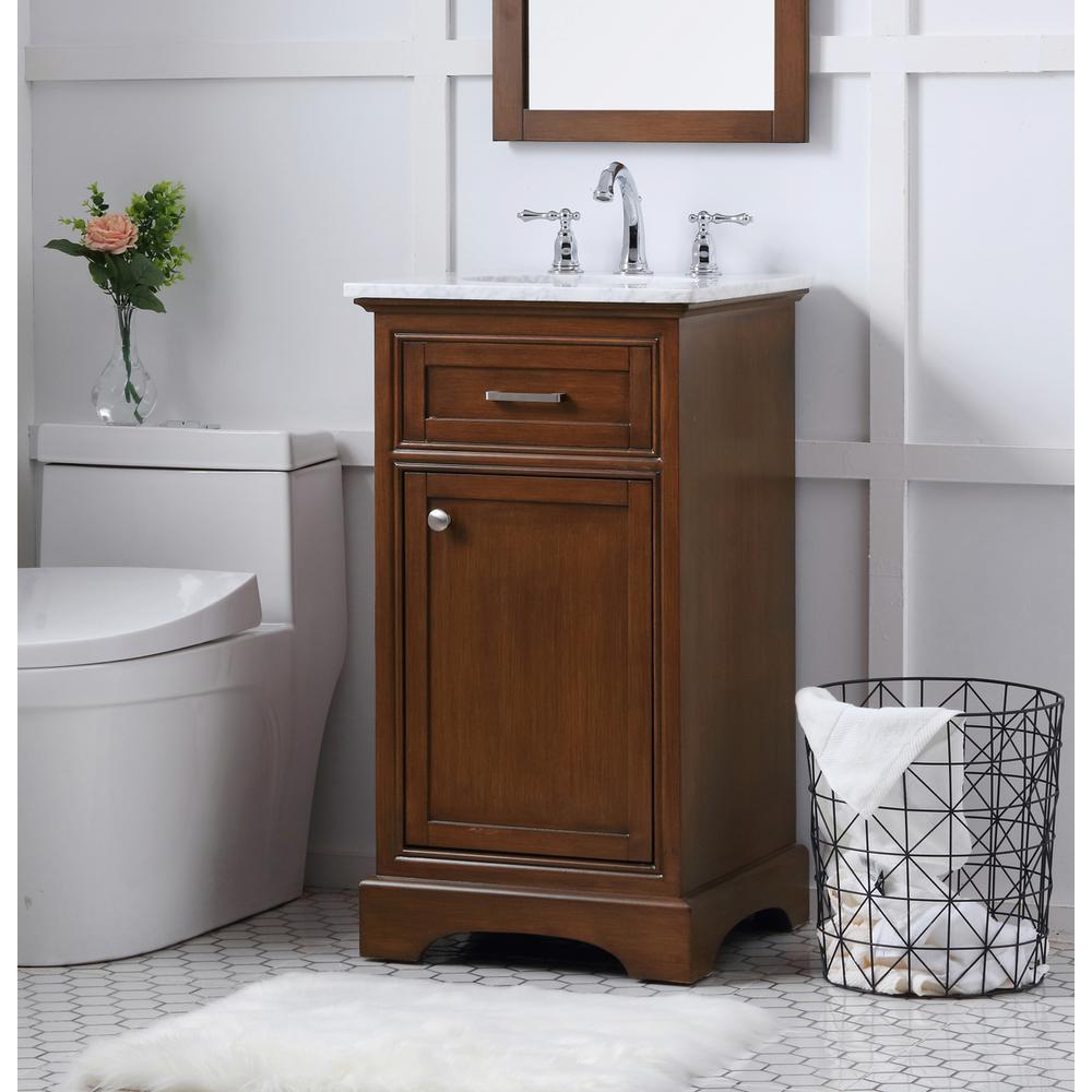 19 in. Single Bathroom Vanity set in teak. Picture 2