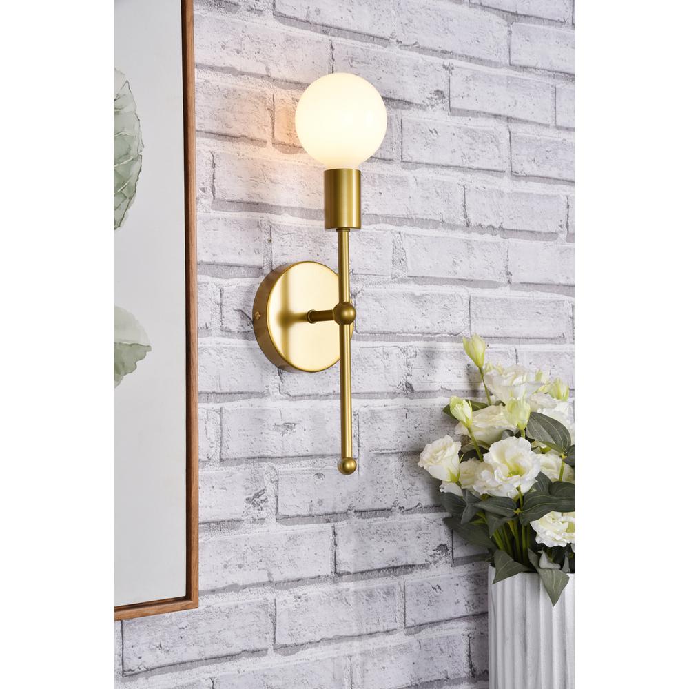 Keely 1 light brass wall sconce. Picture 9
