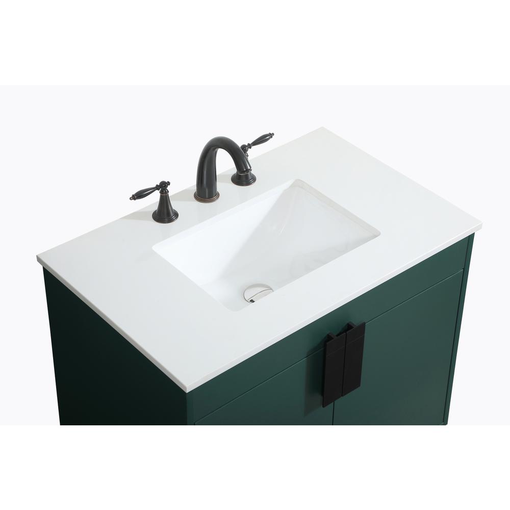 30 inch Single bathroom vanity in green. Picture 10