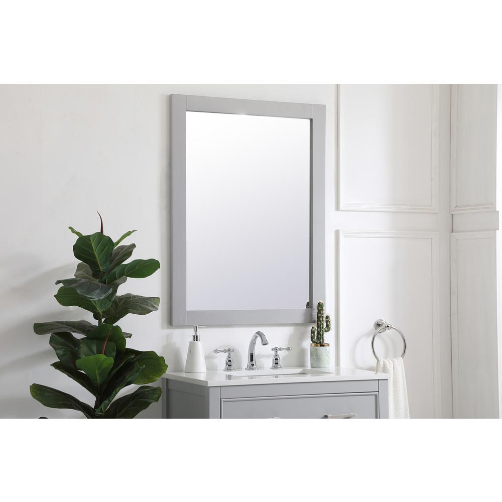 Aqua rectangle vanity mirror 27 inch in Grey. Picture 2