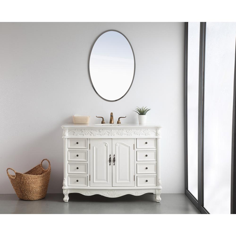 48 inch Single Bathroom vanity in Antique White. Picture 12